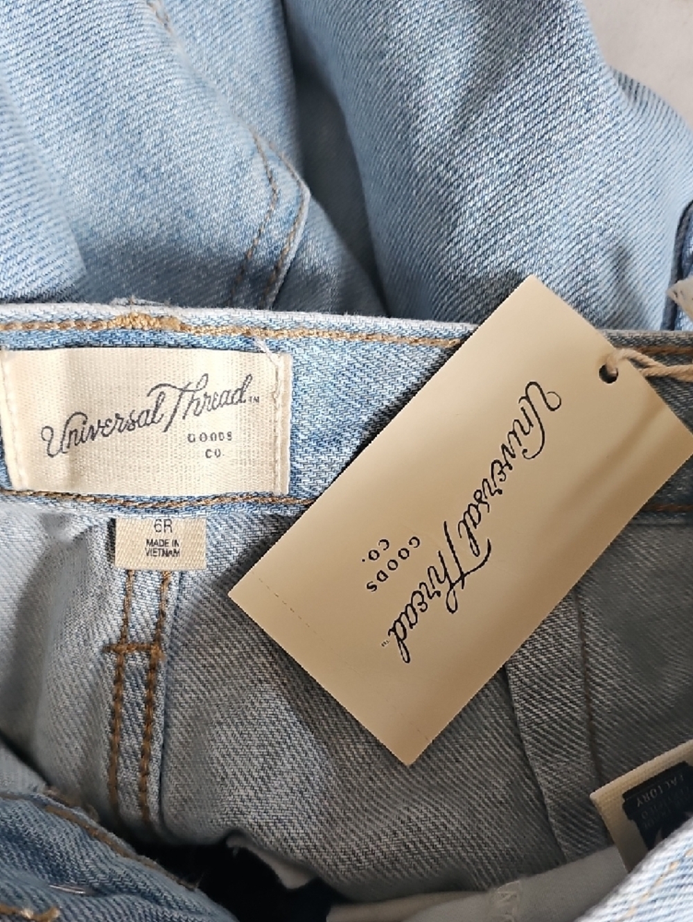 Universal Thread Light Blue High-Rise Wide-Leg Cargo Jeans - Picture 5 of 5